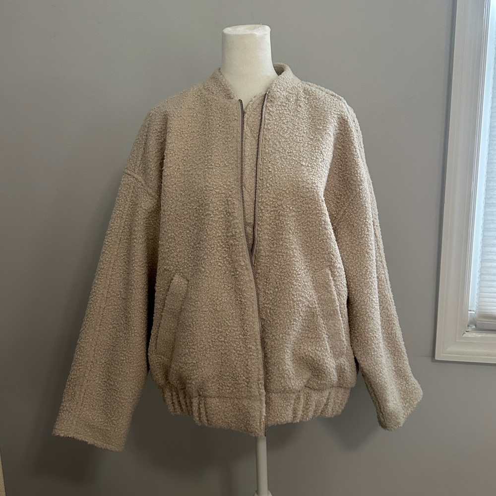H&M teddy bomber jacket